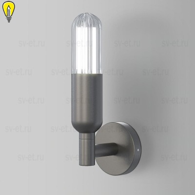 Уличный настенный светодиодный светильник Elektrostandard Isida 35165/U серый a062883