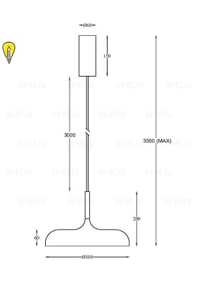 Подвесной светильник Maytoni MOD189PL-L12GR3K1