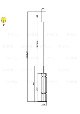 Подвесной светильник Maytoni MOD272PL-L12CH3K1