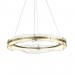 Дизайнерская подвесная кольцевая люстра Ring horizontal glass chandelier