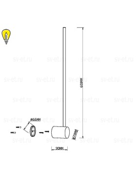 Настенный светильник (бра) Maytoni MOD237WL-L6BS3K