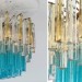 Дизайнерская подвесная люстра Vintage Murano Glass Chandelier turquoise glass