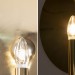 Бра Gold Round Backing Exposed Bulb Sconce