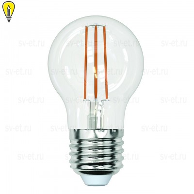 Лампа светодиодная филаментная (UL-00005908) Uniel E27 13W 4000K прозрачная LED-G45-13W/4000K/E27/CL PLS02WH