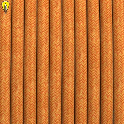 Провод круглый текстильный для люстры 2х0,5 цвет оранжевый