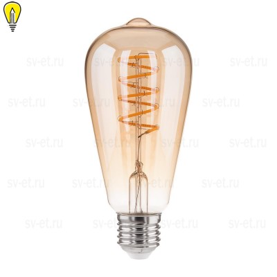 Лампа светодиодная филаментная диммируемая Elektrostandard E27 5W 2700K тонированная 4690389169151