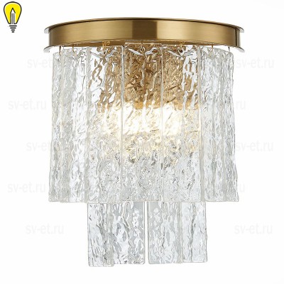 Бра Renea Textured Glass Wall Lamp Brass