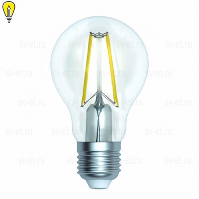 Лампа светодиодная филаментная (UL-00005850) Uniel E27 15W 4000K прозрачная LED-A60-15W/4000K/E27/CL PLS02WH