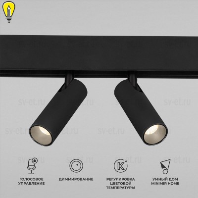 Трековый светодиодный светильник Elektrostandard Slim Magnetic Dim Dual 85056/01 черный a063528