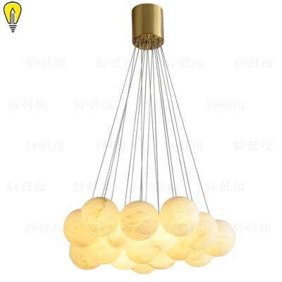 Дизайнерская подвесная люстра 16 Шариков из натурального мрамора Marble Balls Lamp