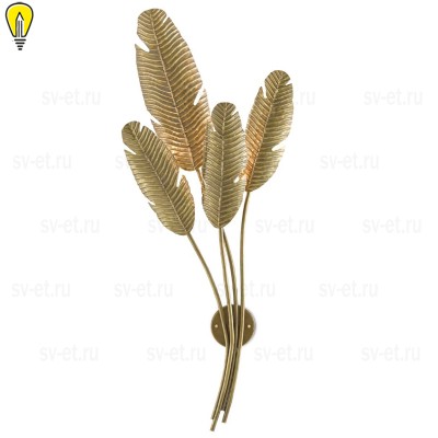Бра Golden Palm Leaves Wall Lamp