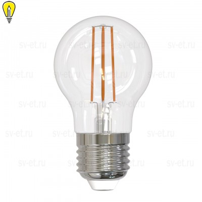 Лампа светодиодная филаментная (UL-00005178) Uniel E27 11W 3000K прозрачная LED-G45-11W/3000K/E27/CL PLS02WH