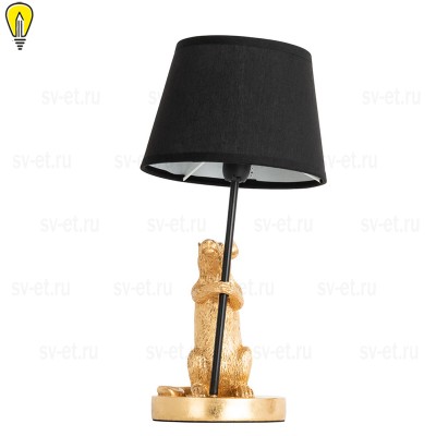 Настольная лампа Gold Mouse holding a black lamp