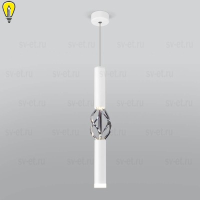Подвесной светодиодный светильник Eurosvet Lance 50191/1 LED белый/хром