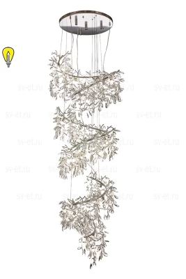 Люстра дизайнерская каскадная хрустальная Large chandeliers
