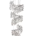 Люстра дизайнерская каскадная хрустальная Large chandeliers