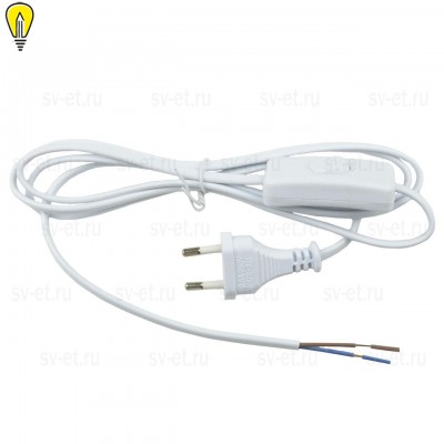 Шнур сетевой с вилкой и выключателем (UL-00004428) Uniel UCX-C10/02A-170 White
