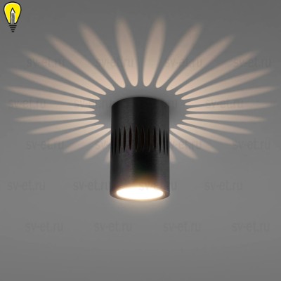 Потолочный светодиодный светильник Elektrostandard DLS026 7W 4200К черный a052837