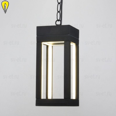 Уличный подвесной светодиодный светильник Elektrostandard Frame 1528 Techno Led черный a051857
