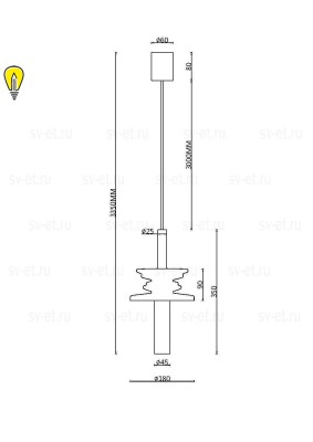 Подвесной светильник Maytoni MOD255PL-01B3
