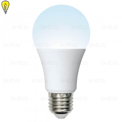 Лампа светодиодная (UL-00002381) Uniel E27 10W 4000K матовая LED-A60-10W/NW/E27/FR/12-24V PLO55WH