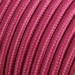 Провод круглый текстильный для люстры 2х0,5 цвет брусничный (бухта) 100 метров