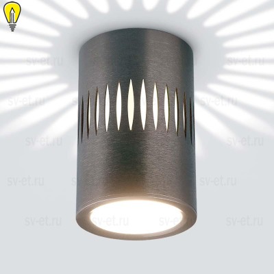 Потолочный светодиодный светильник Elektrostandard DLS026 7W 4200К графит a053601
