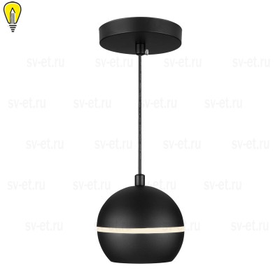 Подвесной светодиодный светильник Elektrostandard DLS023 9W 4200K черный a047775