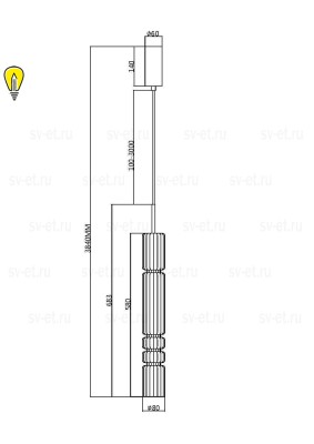 Подвесной светильник Maytoni MOD272PL-L12CH3K