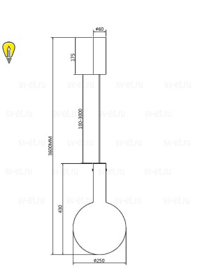 Подвесной светильник Maytoni MOD182PL-L6CG3K