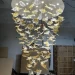 Инсталляция дизайнерская световая на тросах Falling leaf
