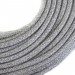Провод круглый текстильный для люстры 2х0,5 цвет серый (бухта) 100 метров