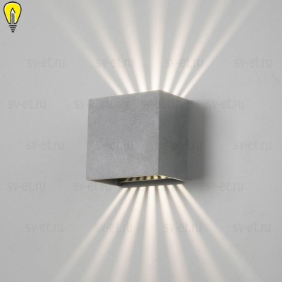 Уличный настенный светодиодный светильник Elektrostandard Sole 35149/D серый a058903