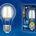 Лампа светодиодная филаментная (UL-00002625) Uniel E27 10W 3000K прозрачная LED-A60-10W/WW/E27/CL PLS02WH