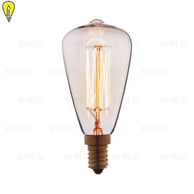Лампа накаливания E14 40W прозрачная 4840-F