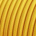 Провод круглый текстильный для люстры 2х0,5 цвет желтый (бухта) 100 метров