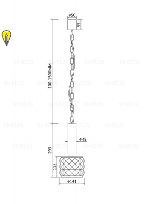 Подвесной светильник Maytoni MOD027PL-01N