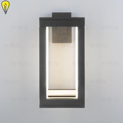 Уличный настенный светодиодный светильник Elektrostandard Frame 1527 Techno Led серый a051856