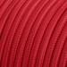 Провод круглый текстильный для люстры 2х0,5 цвет красный (бухта) 100 метров