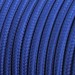 Провод круглый текстильный для люстры 2х0,5 цвет синий (бухта) 100 метров