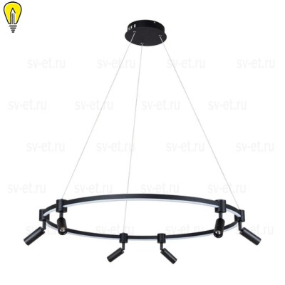 Подвесная светодиодная люстра Arte Lamp Ring A2186SP-1BK