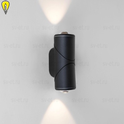 Уличный настенный светодиодный светильник Elektrostandard Gira 35127/D черный a056335