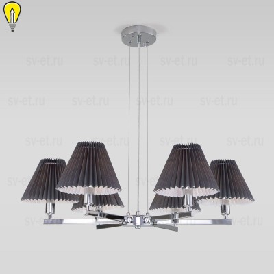 Подвесная люстра Eurosvet Peony 60136/6 хром/графит