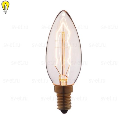 Лампа накаливания E14 60W прозрачная 3560