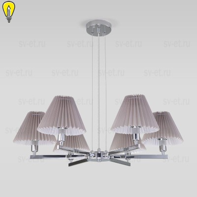 Подвесная люстра Eurosvet Peony 60136/6 хром/серый