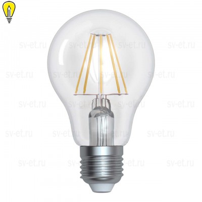 Лампа светодиодная филаментная (UL-00004868) Uniel E27 15W 3000K прозрачная LED-A70-15W/3000K/E27/CL PLS02WH
