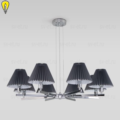 Подвесная люстра Eurosvet Peony 60136/8 хром/графит