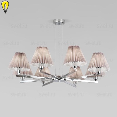Подвесная люстра Eurosvet Peony 60136/8 хром/серый