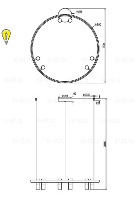 Подвесной светильник Maytoni MOD102PL-L42WK