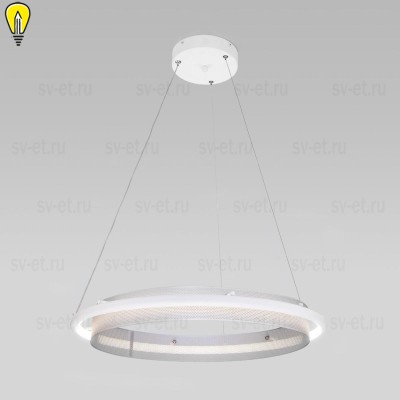 Подвесной светодиодный светильник Eurosvet Imperio 90241/1 белый/ серебро Smart